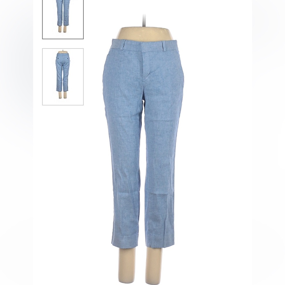 Banana Republic - Blue Linen Crop Pants - 0 Petite
